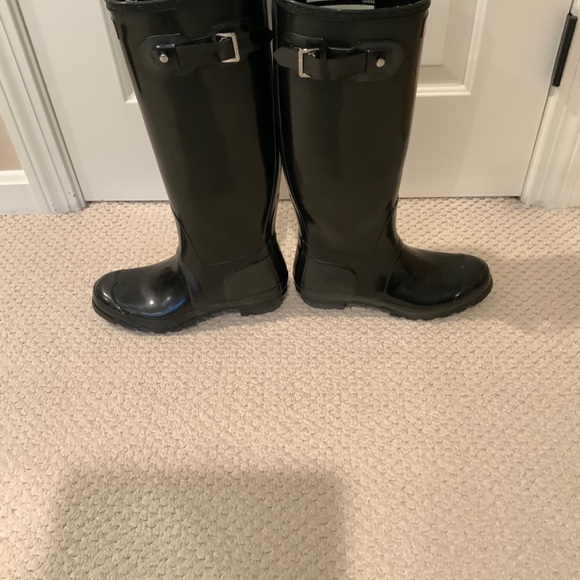 Hunter Women’s Original Tall Gloss Rain Boots Size 8 - Picture 3 of 7